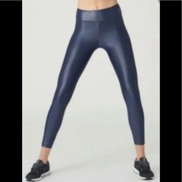 NWT All Fenix Anthropologie Liquid Leopard Forest Green Teal 7/8 Leggings M - Picture 1 of 9